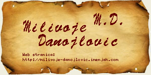 Milivoje Danojlović vizit kartica